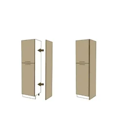 Costado visto para columna acabado blanco mate, 235 cm(alto)60 cm(ancho)1,9 cm(largo)
