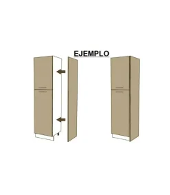 Costado visto para muebles bajos acabado blanco mate, 85 cm(alto)60 cm(ancho)1,9 cm(largo)