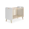 Cuna infantil Francia acabado blanco/cera blanca, 96cm(alto) 68cm(ancho) 126.8cm(fondo)