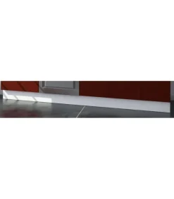 Encimera y zócalo en blanco 60-15 cm(alto)240 cm(ancho)2,5-1,6 cm(largo)