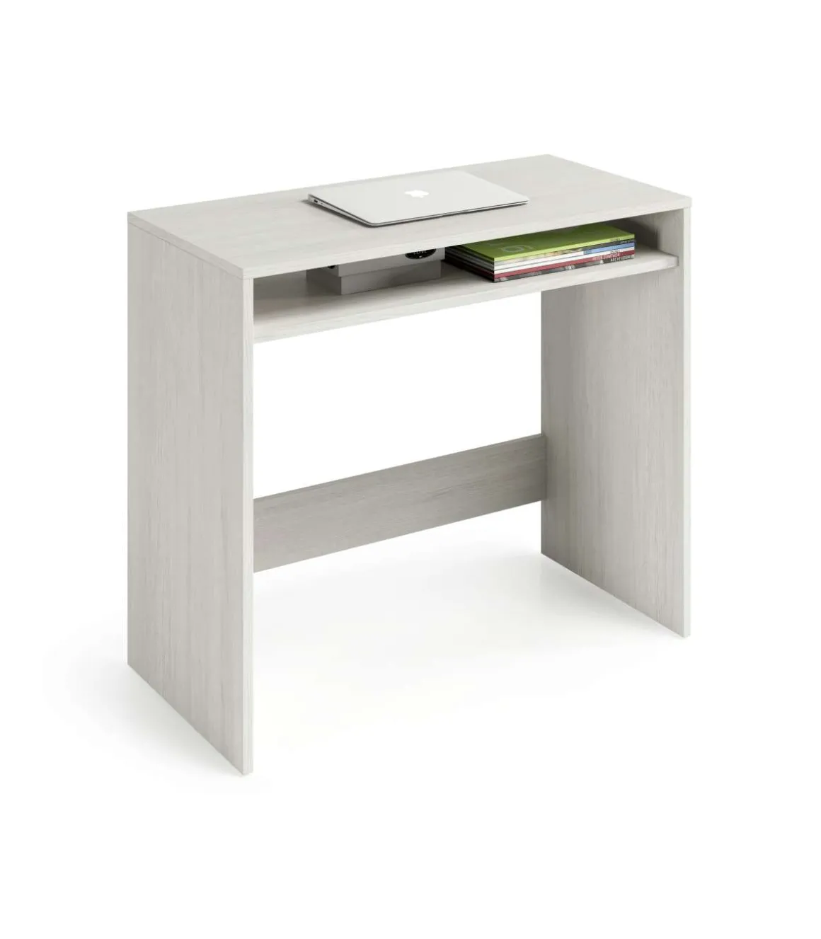 Escritorio Austin con hueco interior fijo en blanco alpes. 78 cm (alto), 79 cm (ancho), 43 cm (fondo)