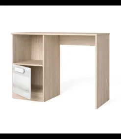 Escritorio Flash con puerta acabado sahara/blanco, 74cm(alto) 100cm(ancho) 42cm(fondo)