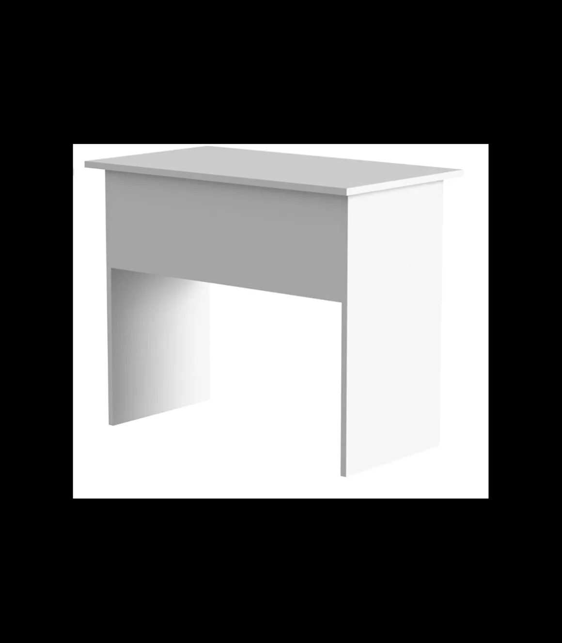 Escritorio Mate en acabado blanco con un cajón. 74 cm(alto)90 cm(ancho)50 cm(fondo)