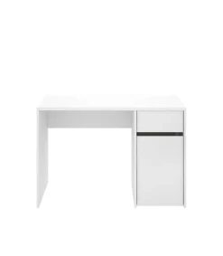Escritorio Rocio con puerta + cajón acabado blanco, 74cm(alto) 110cm(ancho) 50cm(fondo)