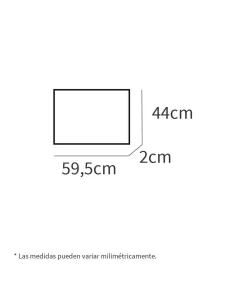 Espejo moderno para baño Neutro, 59.5cm(ancho) 44cm(altura) 2cm(fondo)