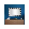 Espejo moderno rectangular en acabado color plata 60cm(ancho) 89.6cm(altura) 4.5cm(fondo)