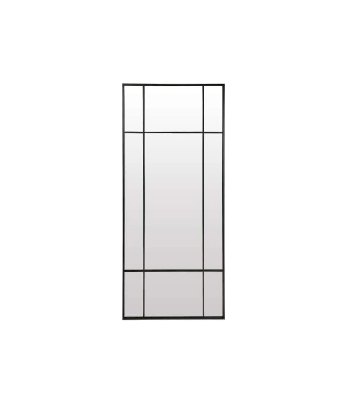 Espejo moderno tipo ventana Orlando acabado marco negro, 70cm(ancho) 170cm(altura) 3.5cm(fondo)