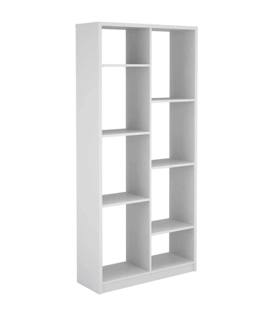 Estantería alta decorativa con baldas acabado en blanco soft. 180cm(alto) 85cm(ancho)30cm(fondo). .