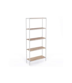 Estantería alta Jack acabado roble nordish/blanco, 180 cm(alto) 80 cm(ancho)28 cm(fondo)