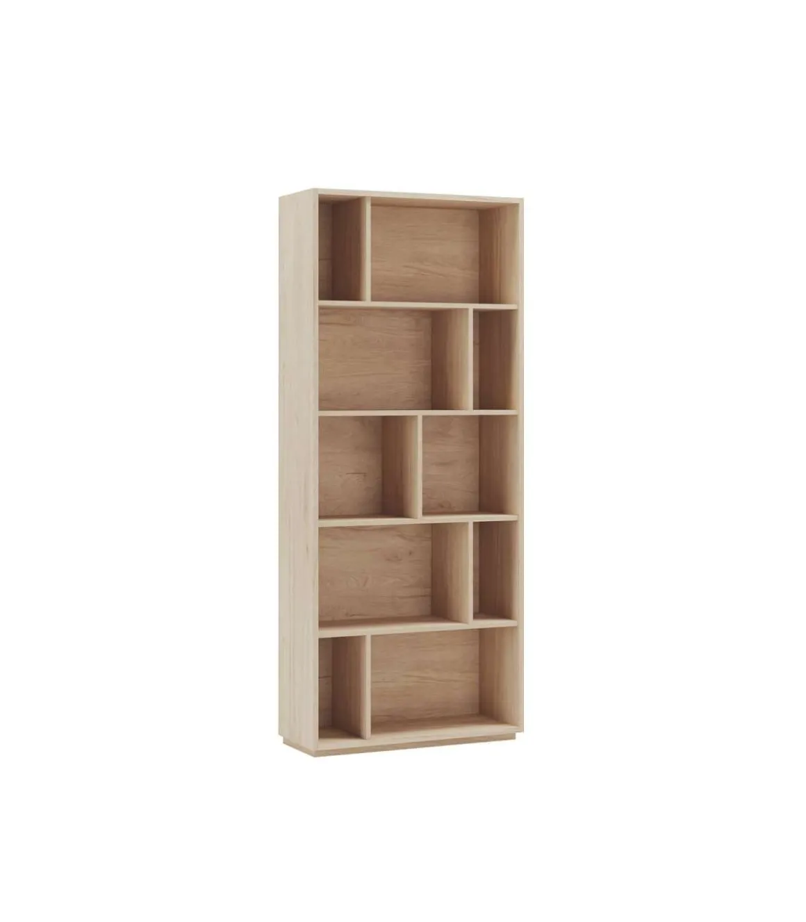 Estantería 5 alturas modelo 545 acabado roble claro. 191 cm(alto), 80 cm(ancho), 32 cm(fondo).