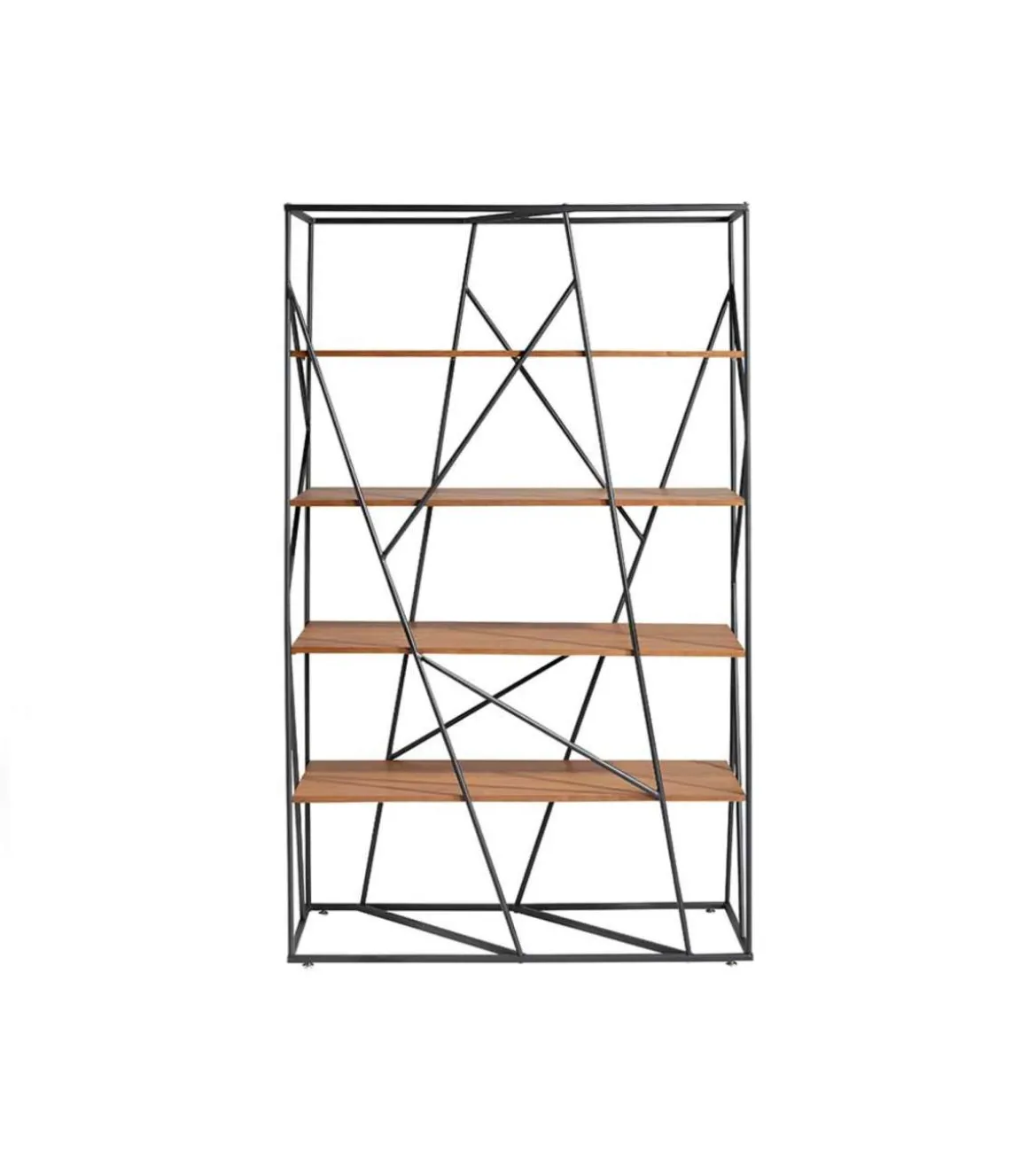 Estantería 4 baldas modelo Nereida acabado nogal, 110 x 40 x 180 cm (largo x ancho x alto)