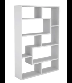 Estantería decorativa con baldas acabado en blanco soft. 169.2cm(alto) 120cm(ancho)30cm(fondo). .