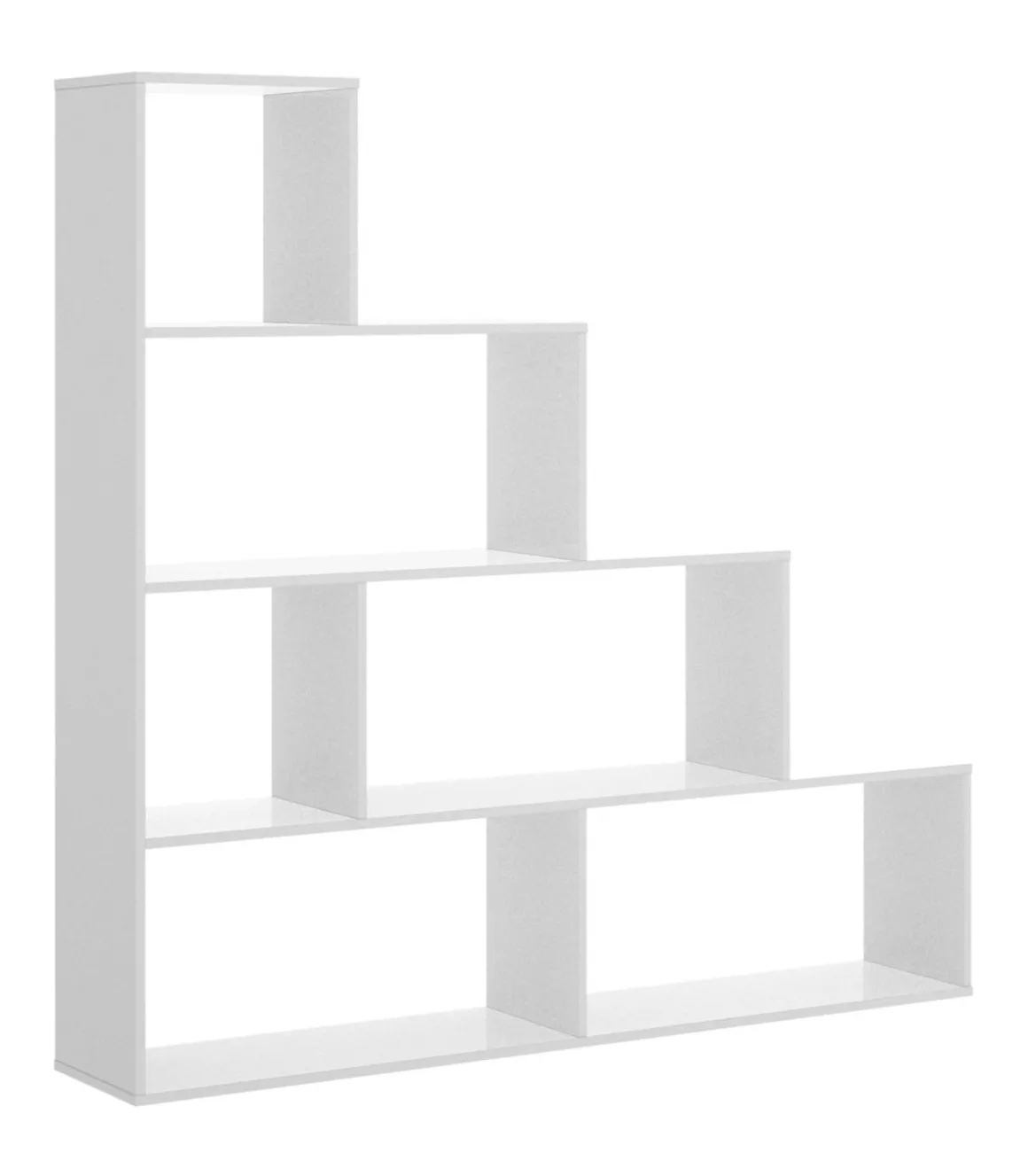 Estantería Iznatoraf en blanco brillo 145 cm(alto)145 cm(ancho)29 cm(fondo). .