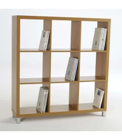 Estantería mediana kubox 3x3 acabado maple, 111 cm(alto)111 cm(ancho)29 cm(fondo)