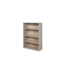 Estantería mediana para oficina o estudio acabado olmo claro, 141.5 cm(alto)93 cm(ancho)42.5 cm(fondo)