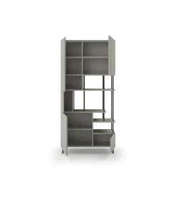 Estantería 5 puertas y estantes modelo Mallorca acabado verde/negro, 175cm(alto) 84cm(ancho) 34cm(largo).