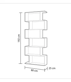 Estanteria alta Canton en cemento 192 cm(alto)80 cm(ancho)25 cm(fondo) .