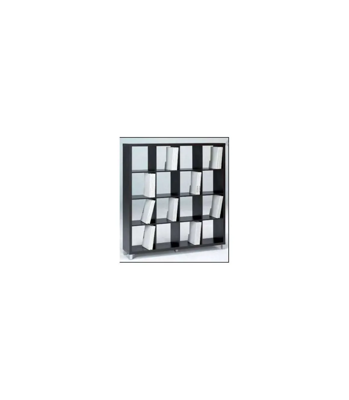 Estanteria grande kubox 4x4 acabado negro, 153 cm(alto)146 cm(ancho)29 cm(fondo)