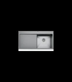 Fregadero con escurridor a la izquierda Italia 100 cm(largo) 51 cm(ancho) 20 cm(alto)