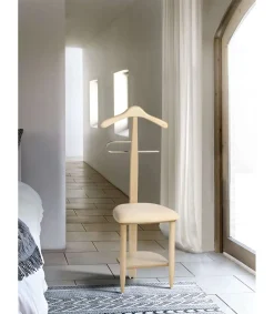 Galán 361 con asiento en beige herrajes cromado satinado lacado cambrian, 105 cm(alto)45 cm(ancho)41 cm(largo)