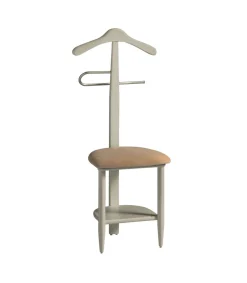 Galán 361 con asiento en beige herrajes cromado satinado lacado visón, 105 cm(alto)45 cm(ancho)41 cm(largo)