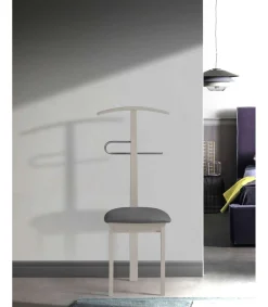 Galán 364 con asiento herrajes cromado satinado lacado en visón, 108 cm(alto)46 cm(ancho)44 cm(largo)