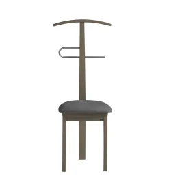 Galán 364 con asiento herrajes cromado satinado lacado en moka, 108 cm(alto)46 cm(ancho)44 cm(largo)