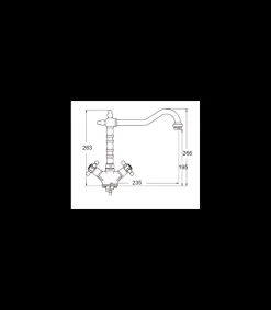 Grifo Monobloc Fregadero Atenas Bronce, 26.3cm(alto) 23.5cm(largo).
