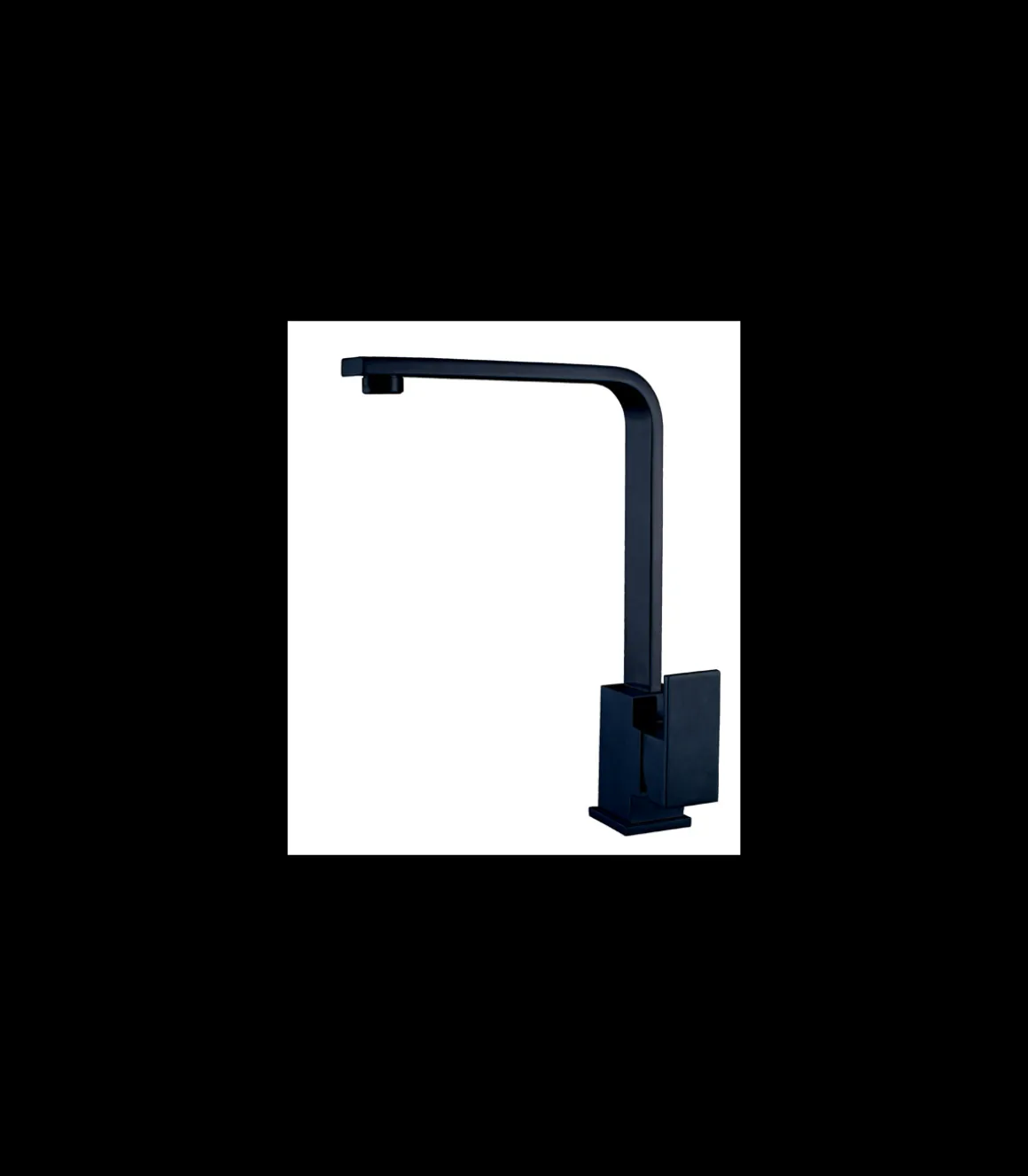 Grifo monomando Andorra en color negro mate, 33,5 cm(alto) 21,5 cm(largo)