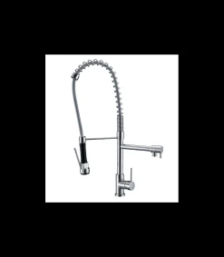 Grifo Monomando Fregadero Columna Industrial Doméstico cromo. 49.5cm(alto) 24cm(largo).
