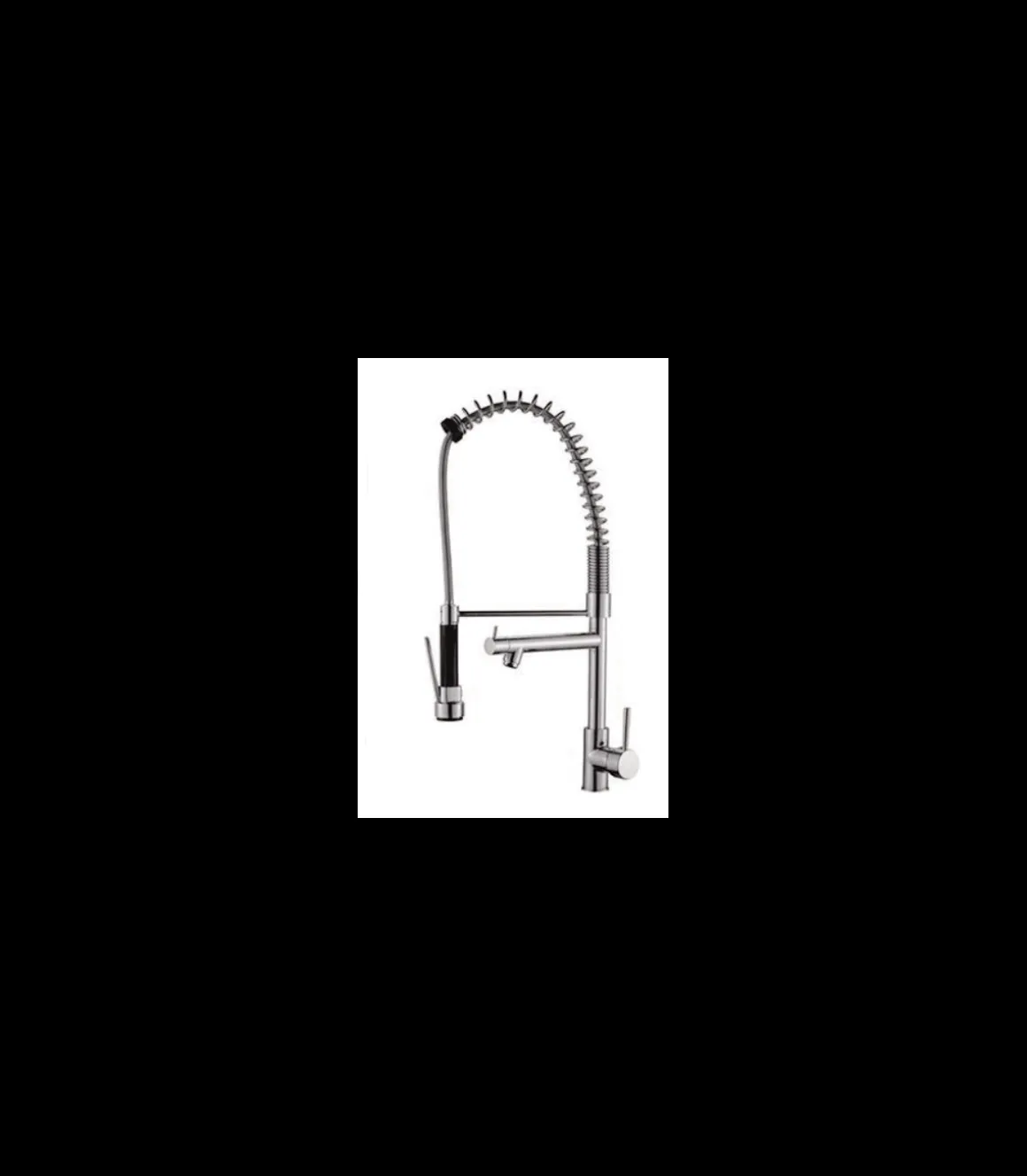 Grifo Monomando Fregadero Columna Industrial Doméstico Plus cromo. 68cm(alto) 25cm(largo).
