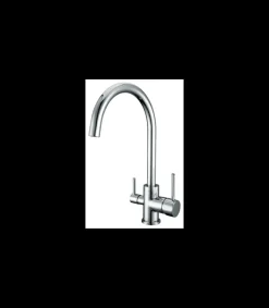 Grifo Monomando Fregadero Osmosis 3 Vías Curvo Cromo, 35cm(alto) 17.8cm(largo).