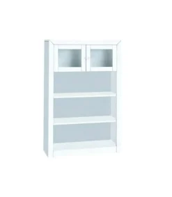 Libreria con estanterias para salón o cocina acabado lacado blanco 151,5 cm(alto)100 cm(ancho)37 cm(largo)