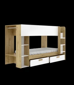 Litera juvenil Aria acabado nordic/blanco, 150cm(alto) 246cm(ancho) 110cm(largo)