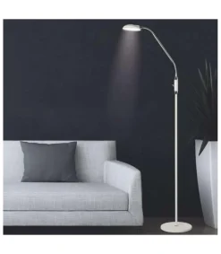 Lámpara de pie led modelo Denis acabado blanco 165 cm(alto) 23 cm(ancho) 43 cm(fondo