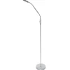 Lámpara de pie led modelo Denis acabado plata 165 cm(alto) 23 cm(ancho) 43 cm(fondo