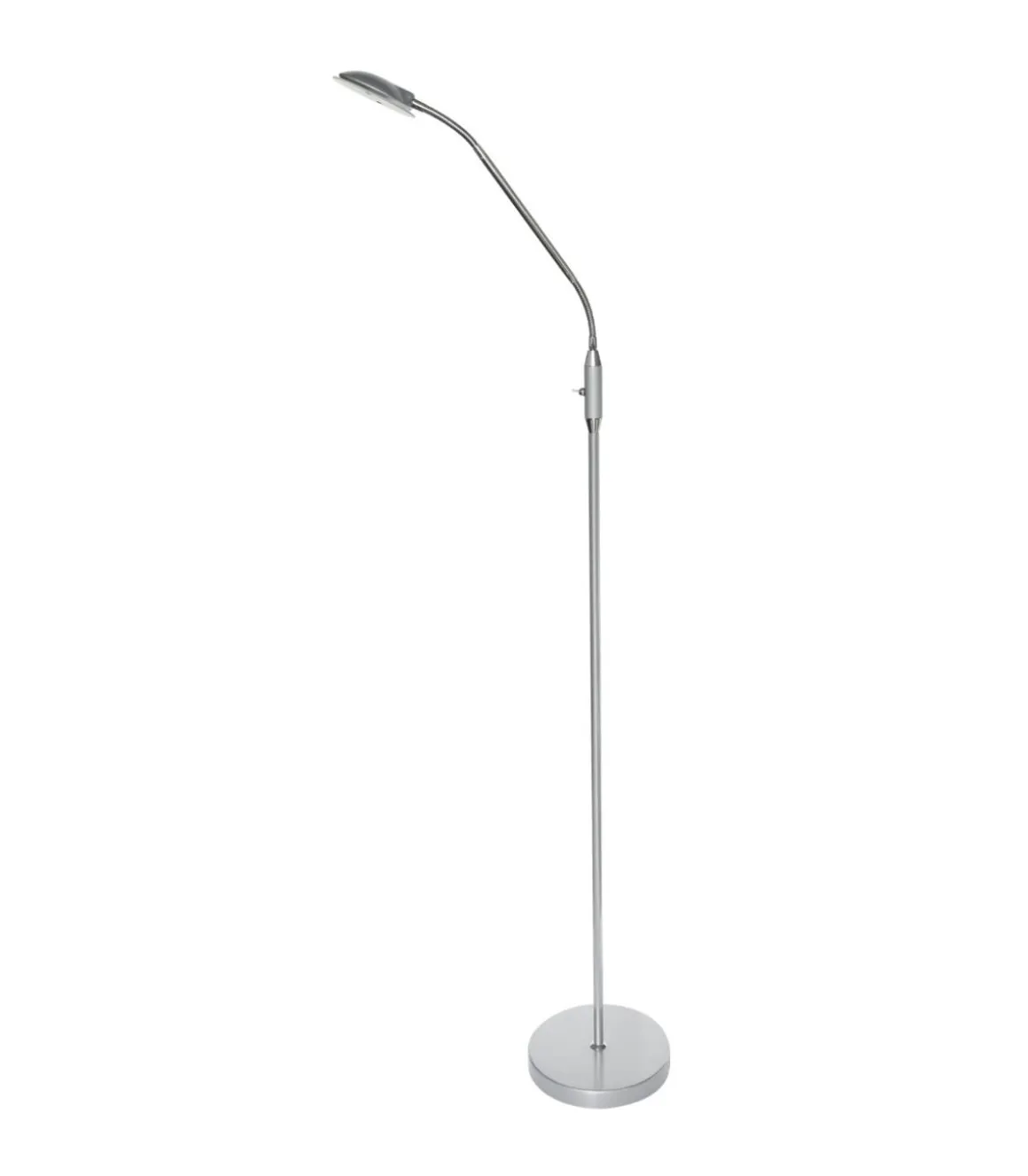 Lámpara de pie led modelo Denis acabado plata 165 cm(alto) 23 cm(ancho) 43 cm(fondo