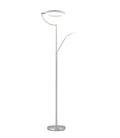 Lámpara de pie led modelo Rieti acabado niquel satinado 174 cm(alto)30 cm(ancho)40 cm(largo)