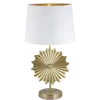 Lámpara de sobremesa rinconera modelo Oris acabado dorado 62cm(alto) 33cm(ancho)