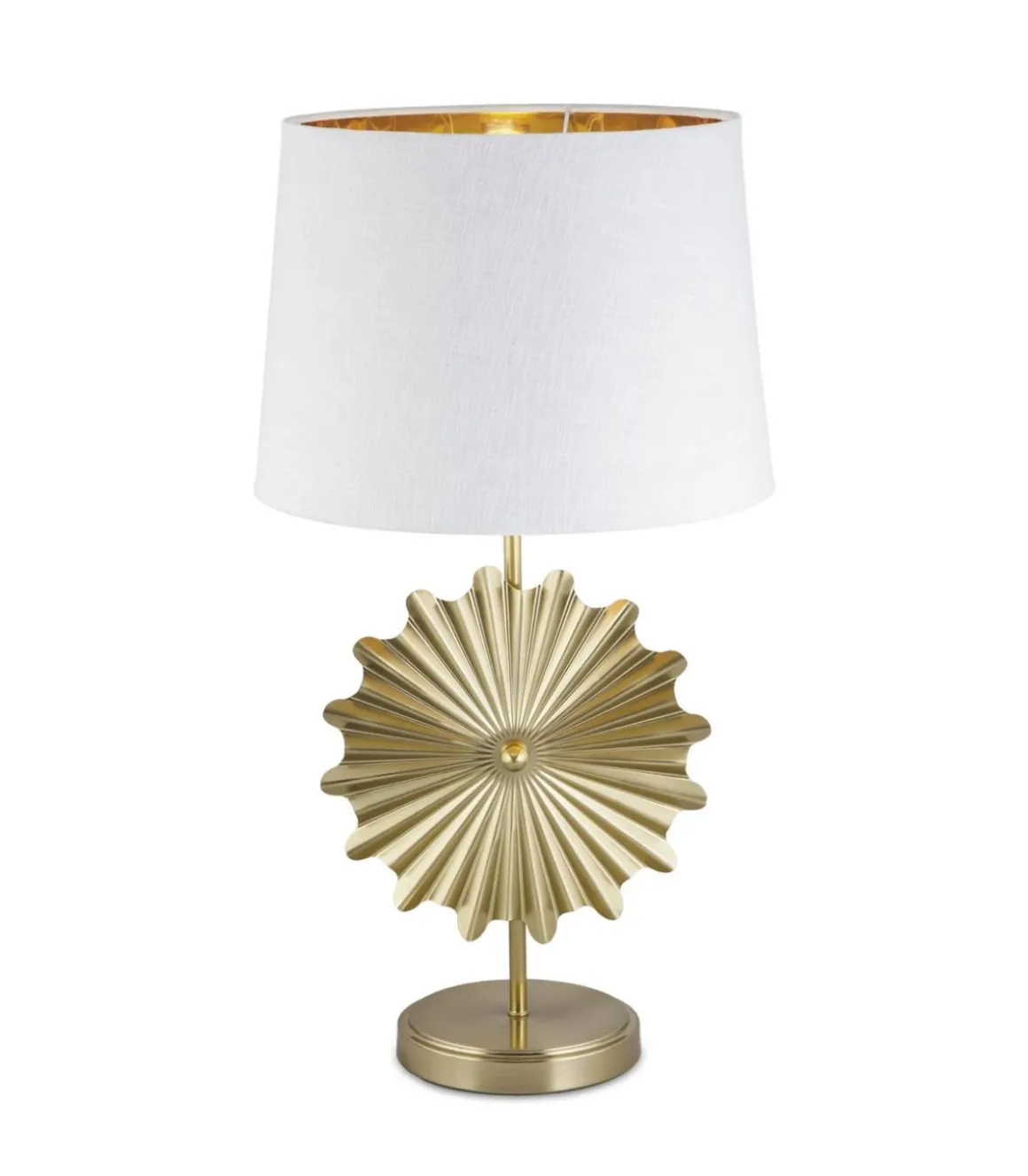 Lámpara de sobremesa rinconera modelo Oris acabado dorado 62cm(alto) 33cm(ancho)