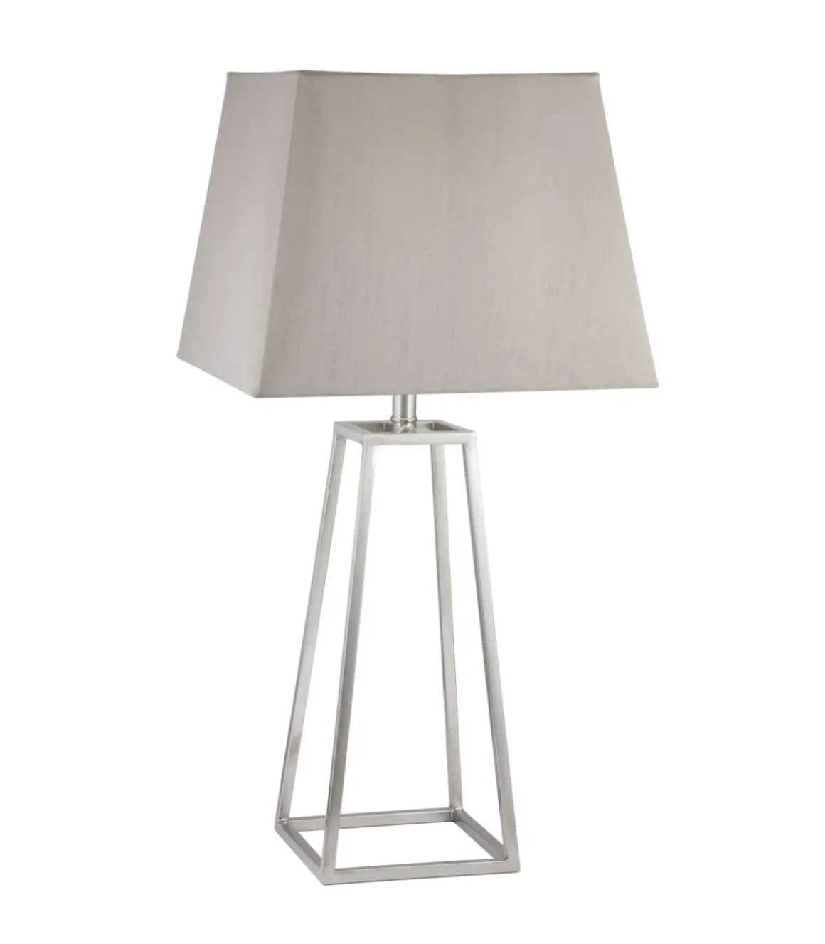 Lámpara de sobremesa rinconera modelo Biccoca acabado niquel satinado 61cm(alto) 30cm(ancho).