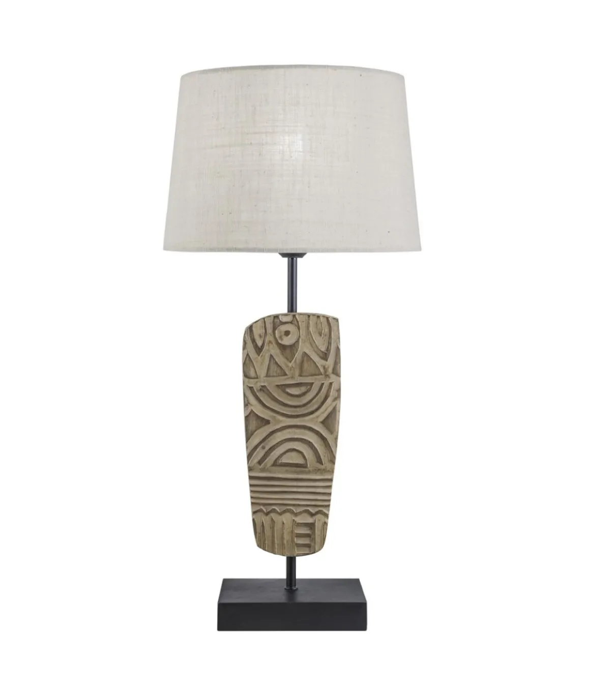 Lámpara rincón Tribale acabado madera, 55cm (alto) 25cm (ancho).