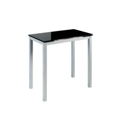 Mesa alta extensible Alejandra acabado negro, 100/140cm(largo) x 60cm (fondo) x 95cm (alto)