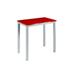 Mesa alta extensible Alejandra acabado rojo, 100/140cm(largo) x 60cm (fondo) x 95cm (alto)
