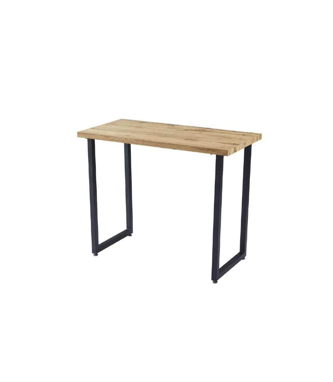 Mesa Alta tipo barra acabado Roble/negro, 95cm(alto) 120cm(ancho) 60cm(fondo).