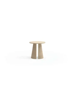 Mesa auxiliar de rincón modelo Cep acabado natural claro, 50cm(ancho) 50.1cm(alto) 50cm (largo)