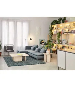 Mesa auxiliar para comedor modelo Arq acabado roble claro, 48cm(ancho) 48cm(alto) 48cm(largo)