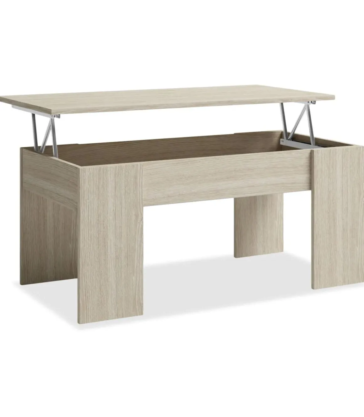 Mesa centro elevable acabado sable, 45 cm(alto)100 cm(ancho)50 cm(largo)