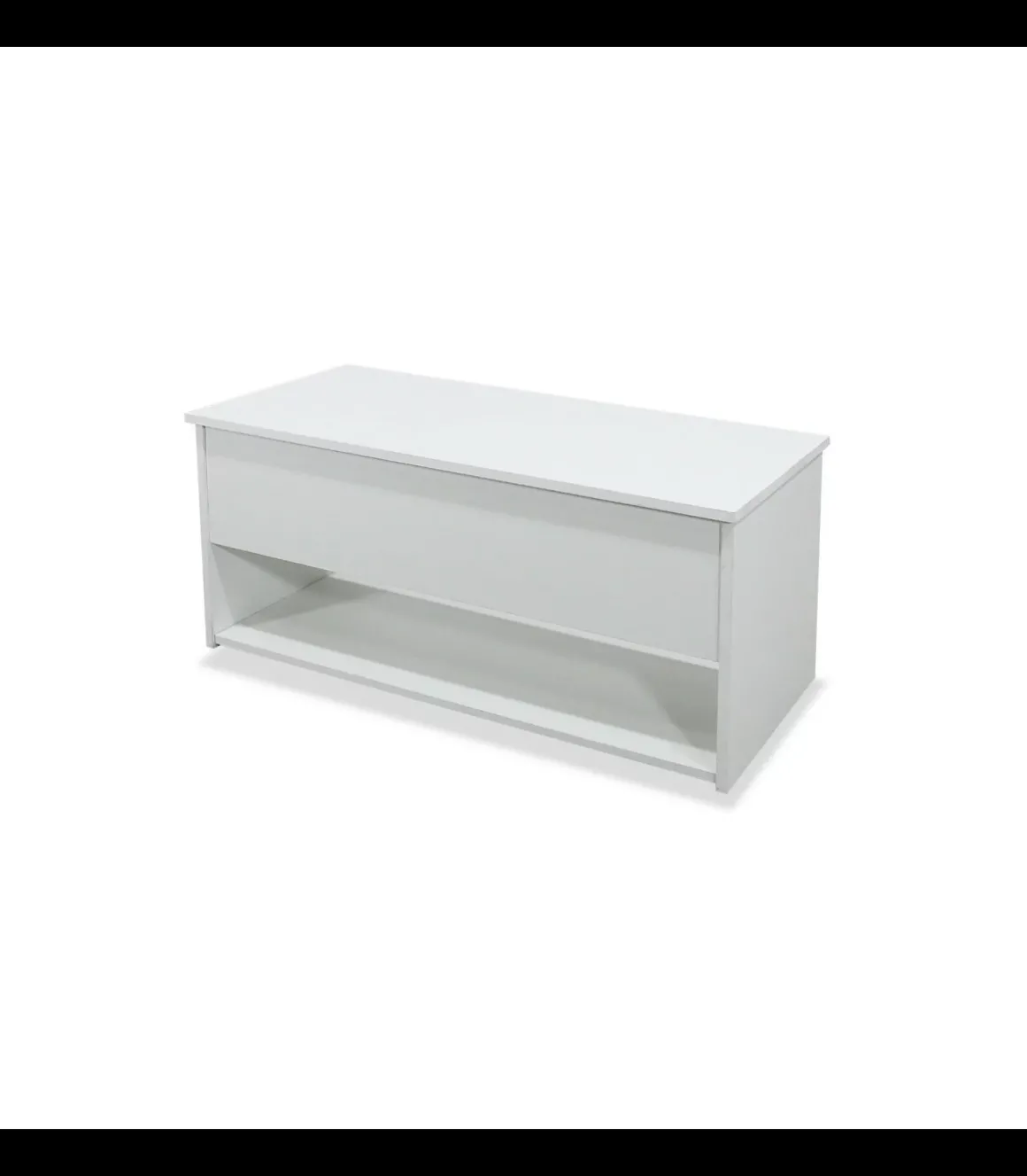 Mesa centro elevable acabado blanco, 50cm(alto) 108cm(ancho) 50cm(largo)