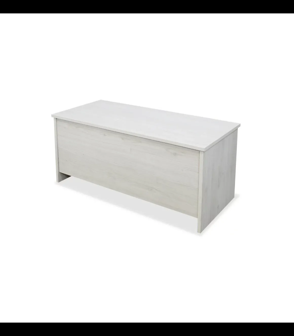 Mesa centro elevable baúl acabado blanco polar, 50cm(alto) 108cm(ancho) 50cm(largo)